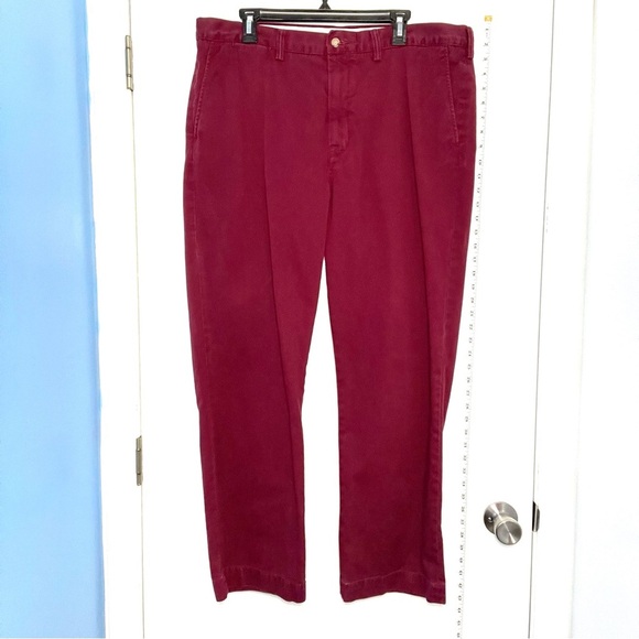 Ralph Lauren Red Chinos Classic Straight-Leg​ - Picture 1 of 14